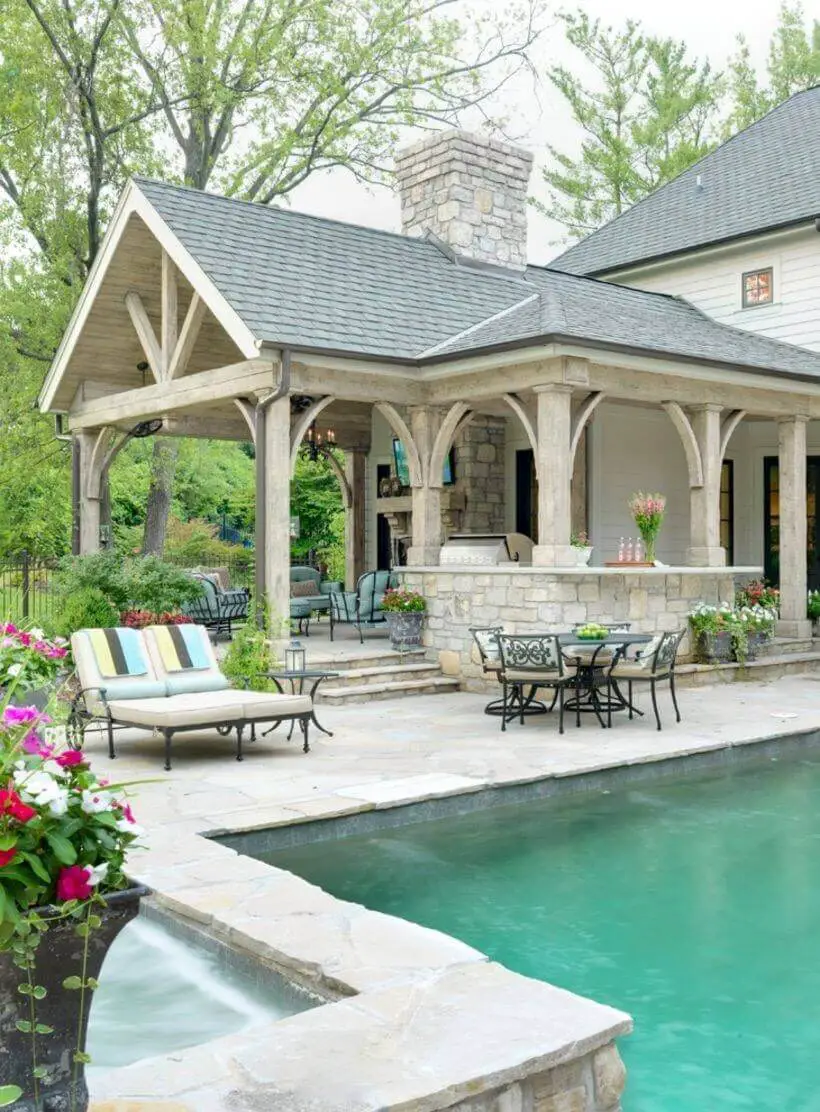 A patio or backyard with a swimming pool surely feels incomplete without pool deck seating areas.