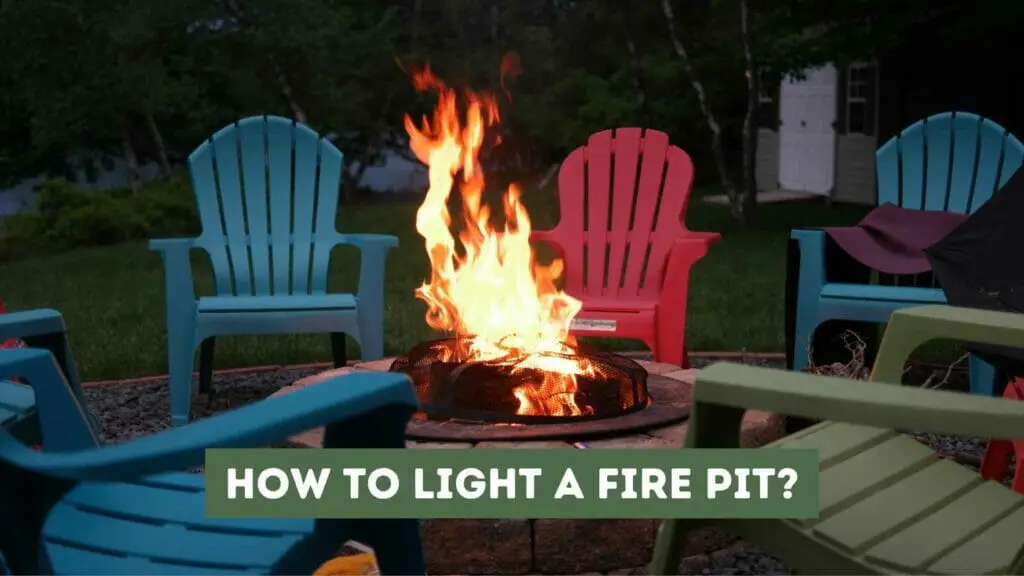 Photo of a fire pit lit on. How to light a fire pit?
