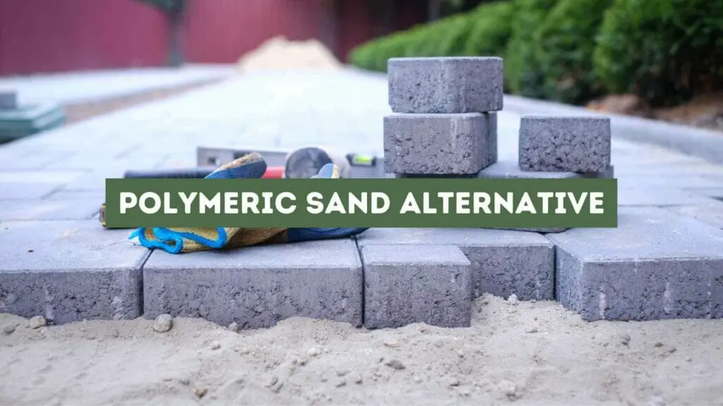 Photo of pavers and polymeric sand. Polymeric Sand Alternative.